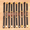 Retro Handwoven Alloy Leather Bracelet With Letters Numbers Text Electroplating For Men And Women