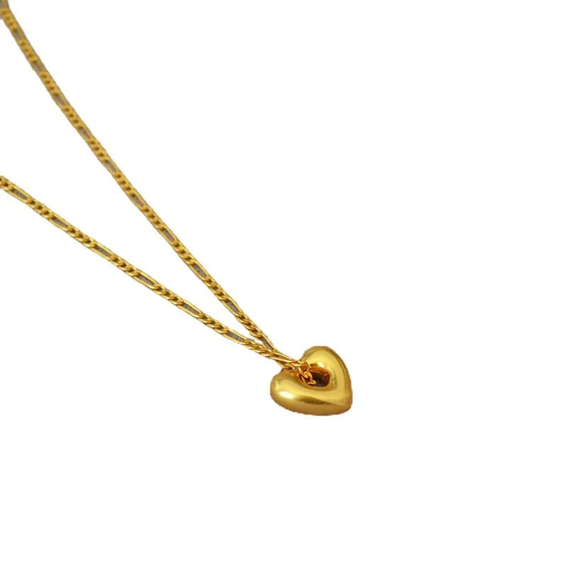 Retro Heart Shape Alloy Brass Wholesale Pendant Necklace