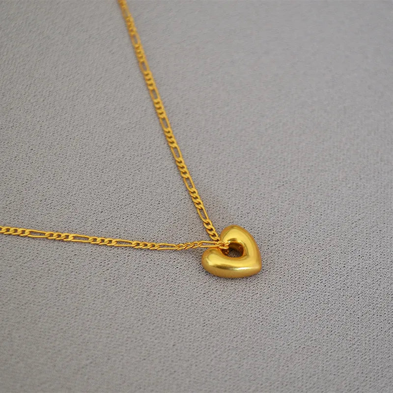 Retro Heart Shape Alloy Brass Wholesale Pendant Necklace