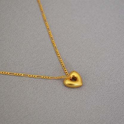 Retro Heart Shape Alloy Brass Wholesale Pendant Necklace