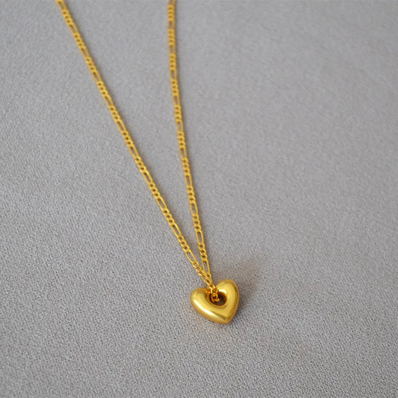 Retro Heart Shape Alloy Brass Wholesale Pendant Necklace