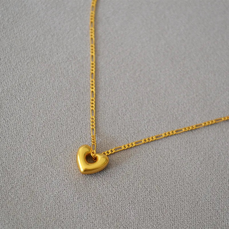 Retro Heart Shape Alloy Brass Wholesale Pendant Necklace