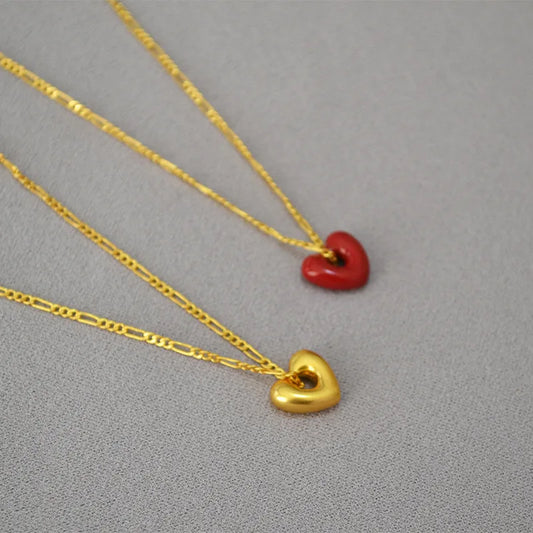 Retro Heart Shape Alloy Brass Wholesale Pendant Necklace