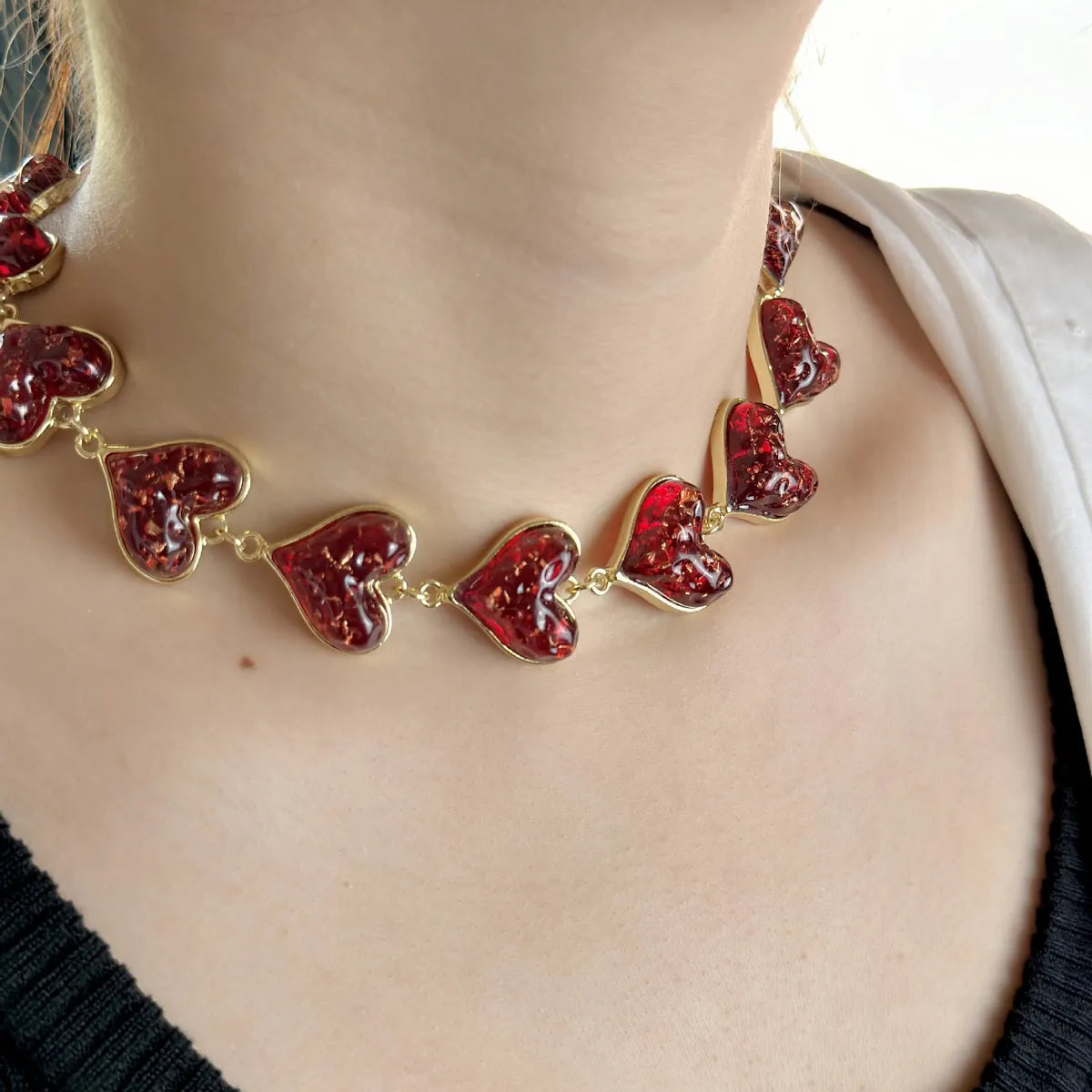 Retro Heart Shape Alloy Wholesale Necklace