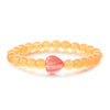 Retro Heart Shape Beaded Natural Stone Bracelets 1 Piece