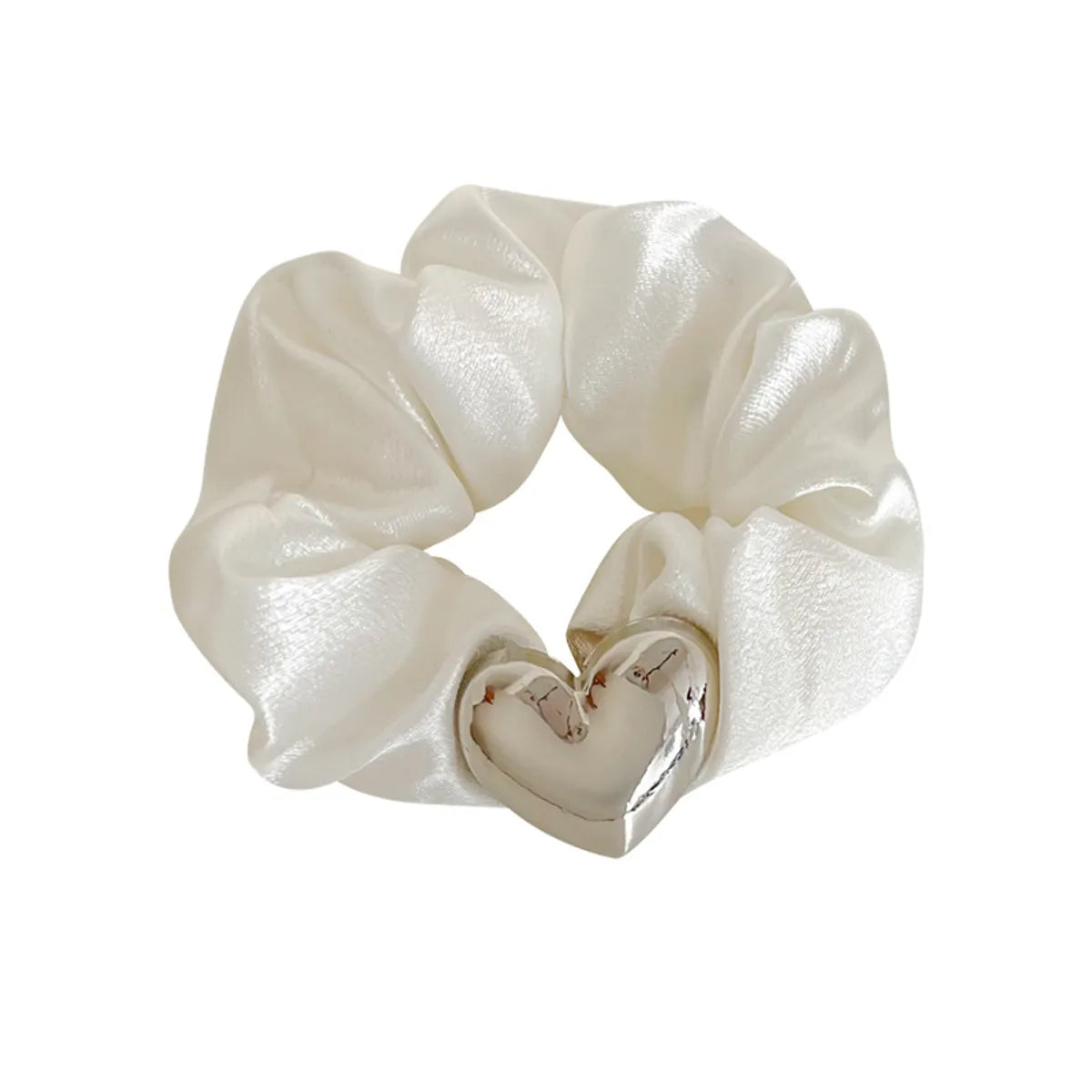 Retro Heart Shape Cloth Hair Tie