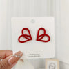 Retro Heart Shape Flower Bow Knot Alloy Flocking Inlay Artificial Pearls Rhinestones Women'S Earrings 1 Pair