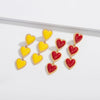 Retro Heart Shaped Alloy Earrings With Electroplated Finish Sweet Elegant Geometric Love Earrings For Women