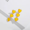 Retro Heart Shaped Alloy Earrings With Electroplated Finish Sweet Elegant Geometric Love Earrings For Women