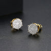 Retro Hexagonal Copper Earrings With Micro Inlaid Zircon Geometric Fashion Earrings For Women