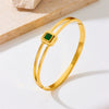 Retro Highend Square Metal Titanium Steel Electroplated Bracelet