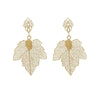 Retro Hollow Leaf Earrings