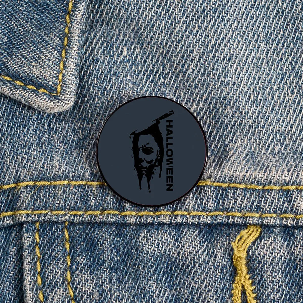 Retro Human Metal Printing Unisex Brooches