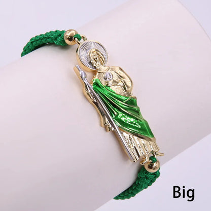 Retro Human Rope Copper Knitting Enamel Plating 18k Gold Plated Unisex Bracelets