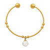Retro Imitation Pearl Multisteel Ball Stitching Electroplated Bracelet