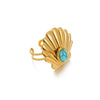 Retro Inlaid Turquoise Geometric Ring Stainless Steel Jewelry