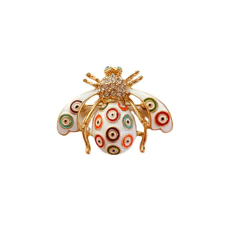 Retro Insect Alloy Plating Artificial Pearls Rhinestones Unisex Brooches