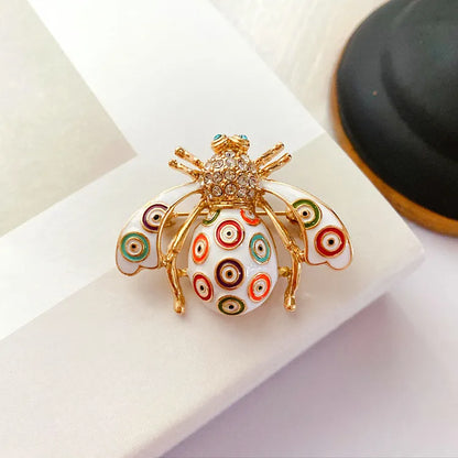 Retro Insect Alloy Plating Artificial Pearls Rhinestones Unisex Brooches