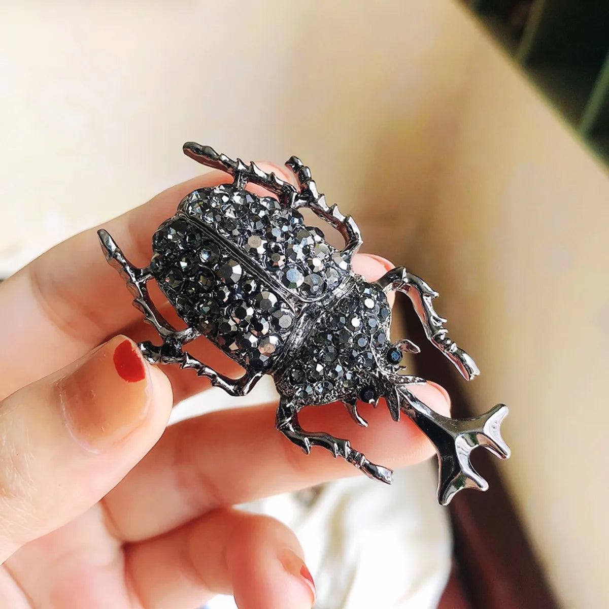 Retro Insect Alloy Plating Inlay Rhinestones Unisex Brooches