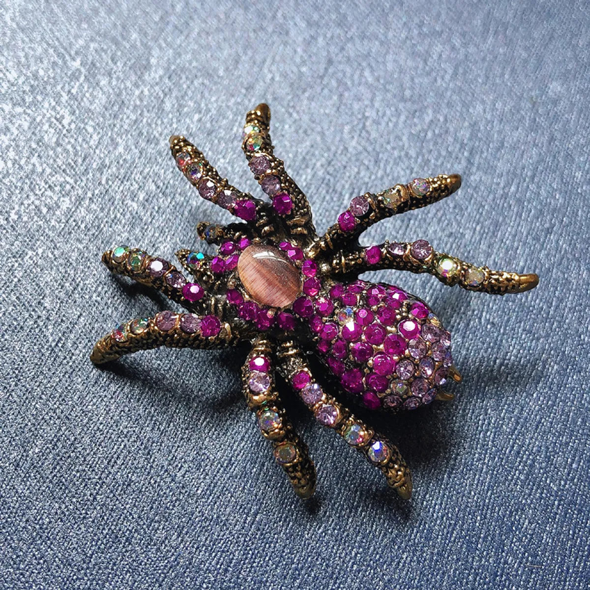 Retro Insect Alloy Plating Inlay Rhinestones Unisex Brooches