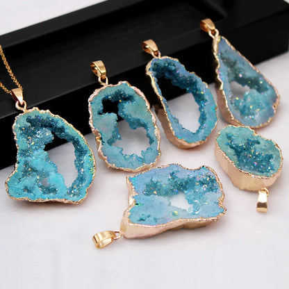 Retro Irregular Agate Plating Jewelry Accessories