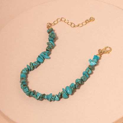 Retro Irregular Gravel Turquoise Bracelet