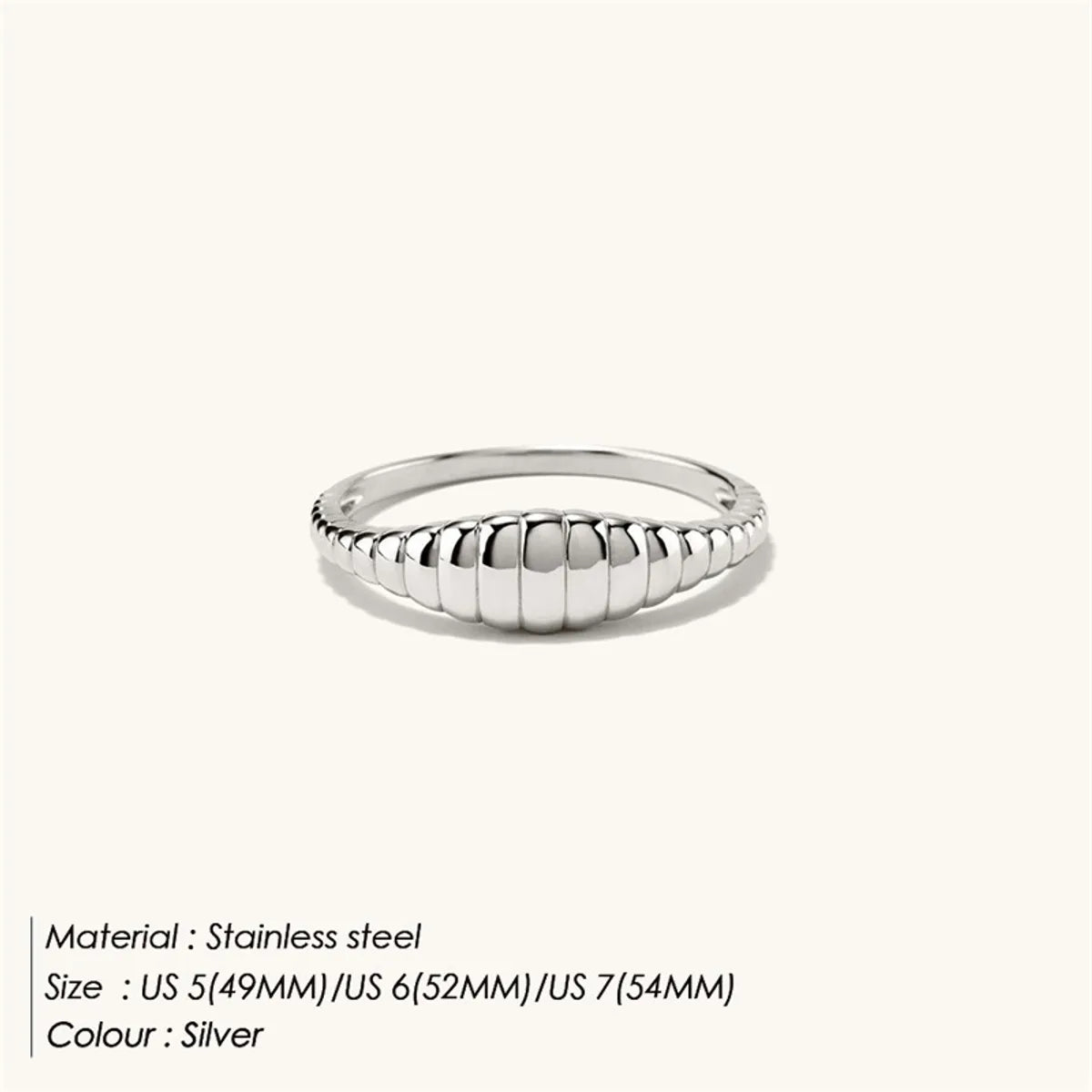 Retro Irregular Stainless Steel Plating Rings