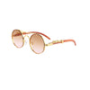 Retro Jaguar Pc Round Frame Full Frame Men'S Sunglasses