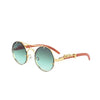 Retro Jaguar Pc Round Frame Full Frame Men'S Sunglasses