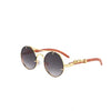 Retro Jaguar Pc Round Frame Full Frame Men'S Sunglasses