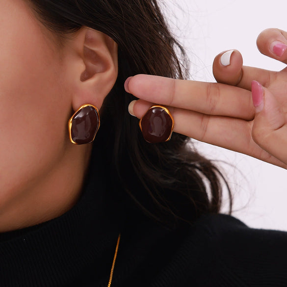 Retro Jewelry 316L Stainless Steel Chain Inlaid Electroplating Design Jewelry Suit For Men And Women