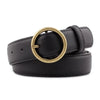 Retro Korean Style Women Alloy Round Buckle Pu Leather Belt Casual Pin Buckle Square Buckle Wholesale