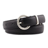 Retro Korean Style Women Alloy Round Buckle Pu Leather Belt Casual Pin Buckle Square Buckle Wholesale