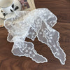 Retro Lace Silk Women's Triangle Headscarf With Floral And Plaid Pattern