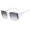 Retro Large Frame Square Women's And Men's Sunglasses Plastic Frame Resin Lens