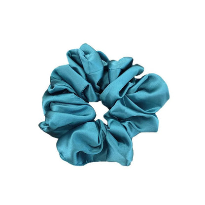 Retro Large Intestine Hair Ring Female Hair Lead Flower Satin Tied Hair Rope Hair Accessories