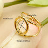Retro Leaf Round Flower Stainless Steel Plating Rings