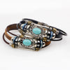 Retro Leather Bracelet Cowhide Weaving Crown Style