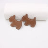 Retro Leather Phone Case Accessories With Puppy Design And Electroplating Treatment