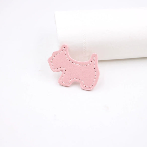 Retro Leather Phone Case Accessories With Puppy Design And Electroplating Treatment