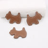 Retro Leather Phone Case Accessories With Puppy Design And Electroplating Treatment