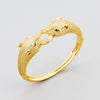 Retro Leopard Full Rhinestone Double Ended Bracelet Ring Set Electroplated Copper Fashion Hand Jewelry For Women