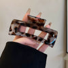 Retro Leopard Print Acrylic Handmade Female Hair Clip Shark Clip Hair Accessories Wholesale
