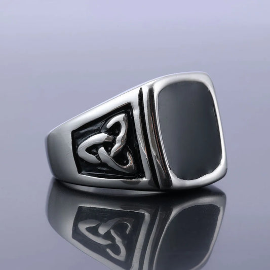 Retro Letter 304 Stainless Steel Men'S Rings