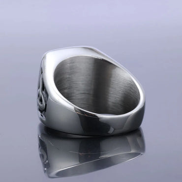 Retro Letter 304 Stainless Steel Men'S Rings