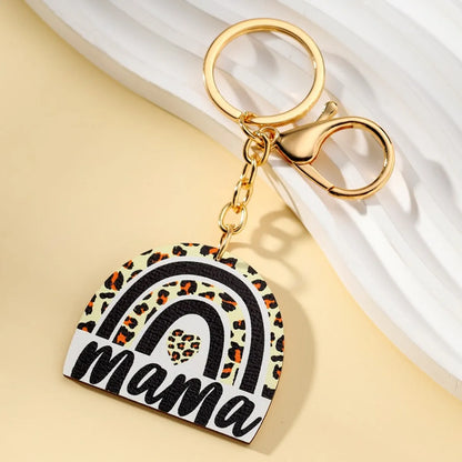 Retro Letter Wood Women'S Bag Pendant Keychain