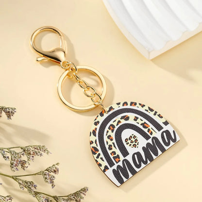 Retro Letter Wood Women'S Bag Pendant Keychain