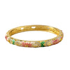 Retro Light Luxury Cloisonne Hollow Enamel & Oil Dripping Daisy Flower Single Layer Bracelet