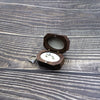 Retro Light Luxury Wooden Proposal And Wedding Ring Box High Grade Diamond Ring Storage Case With Long Inverted Inner Ellipse Shape