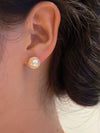 Retro Love Pearl Earrings For Women Zinc Alloy Material With Heart Pattern And Electroplating Process